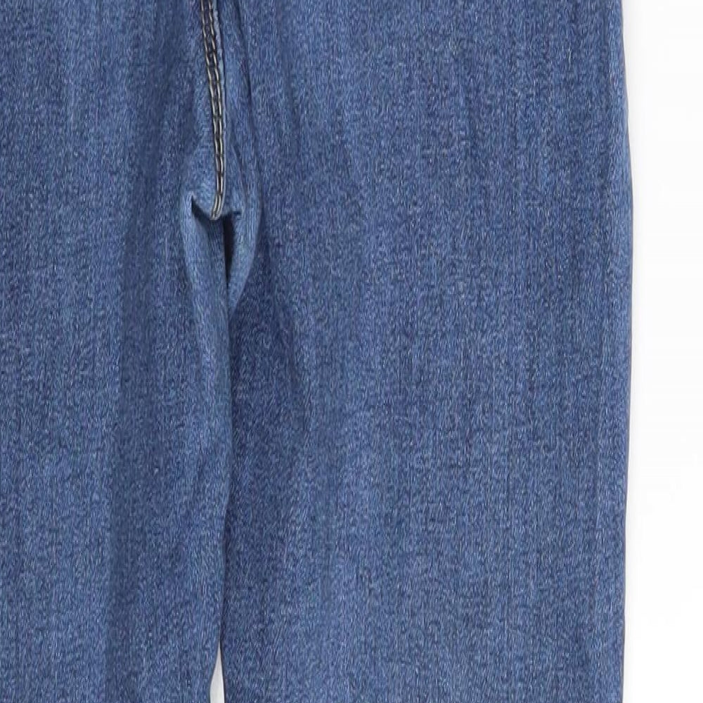 PRETTYLITTLETHING Womens Blue  Denim Jegging Leggings Size 6 L27 in