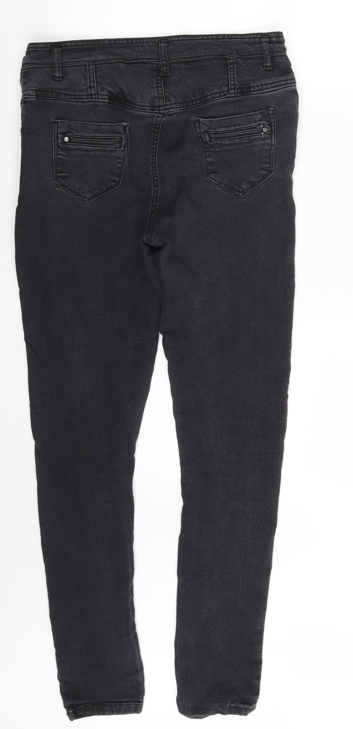Denim Co. Womens Black  Denim Jegging Leggings Size 12 L28 in