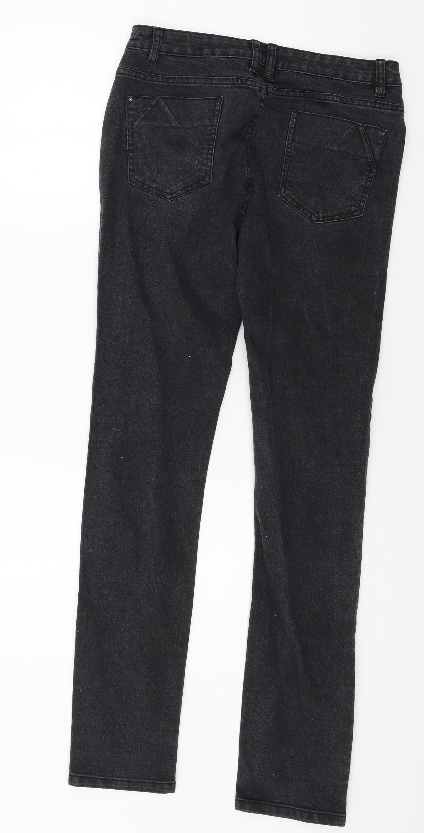 Denim & Co. Womens Grey  Denim Skinny Jeans Size 10 L29 in