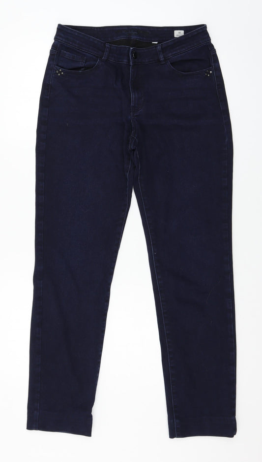 Christian Berg Womens Blue  Denim Skinny Jeans Size 12 L28 in