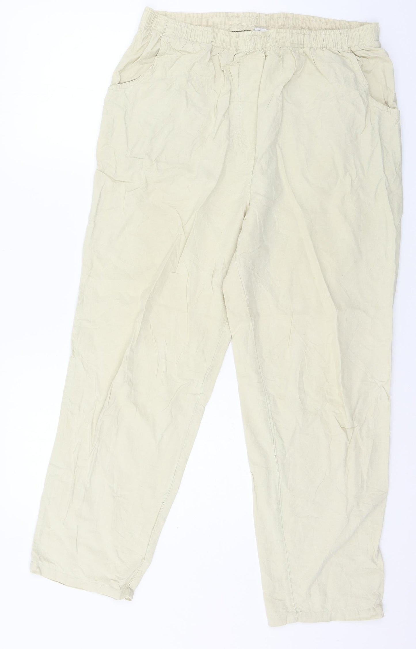 Compliments Womens Beige   Trousers  Size 14 L25 in