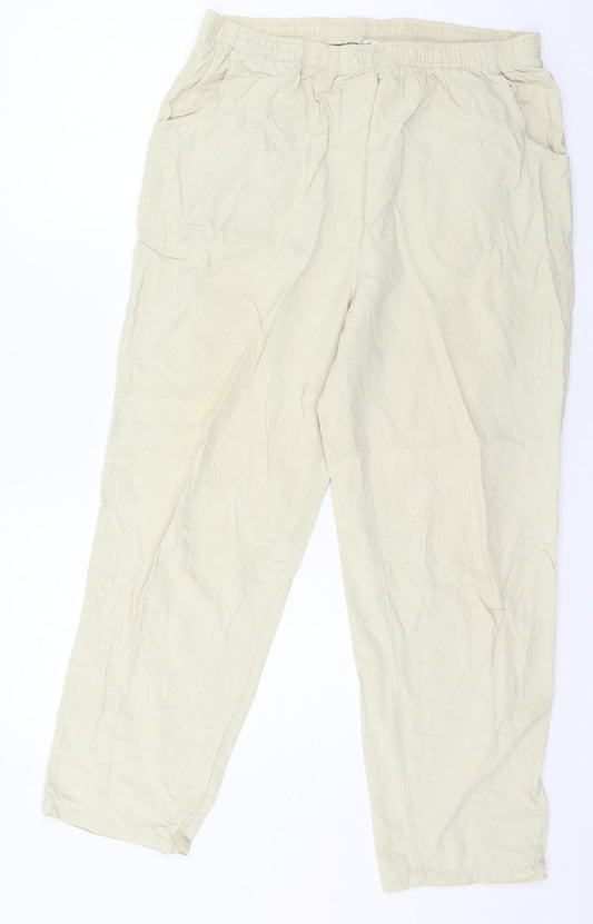 Compliments Womens Beige   Trousers  Size 14 L25 in