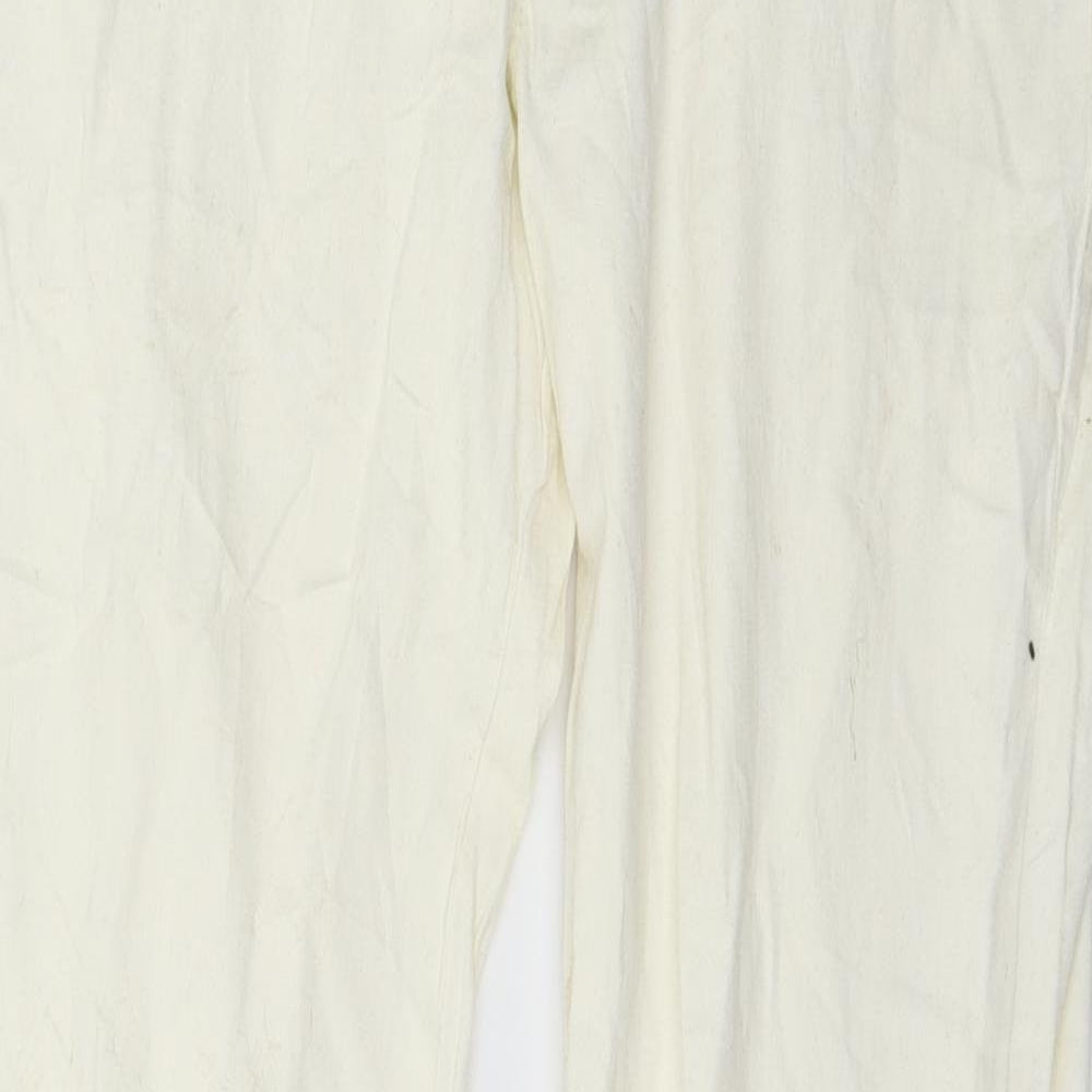 Chicoree Womens Ivory  Denim Trousers  Size 14 L30 in