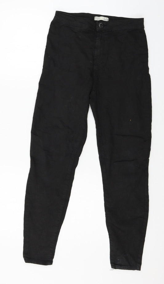 Bershka Womens Black  Denim Skinny Jeans Size 8 L26 in