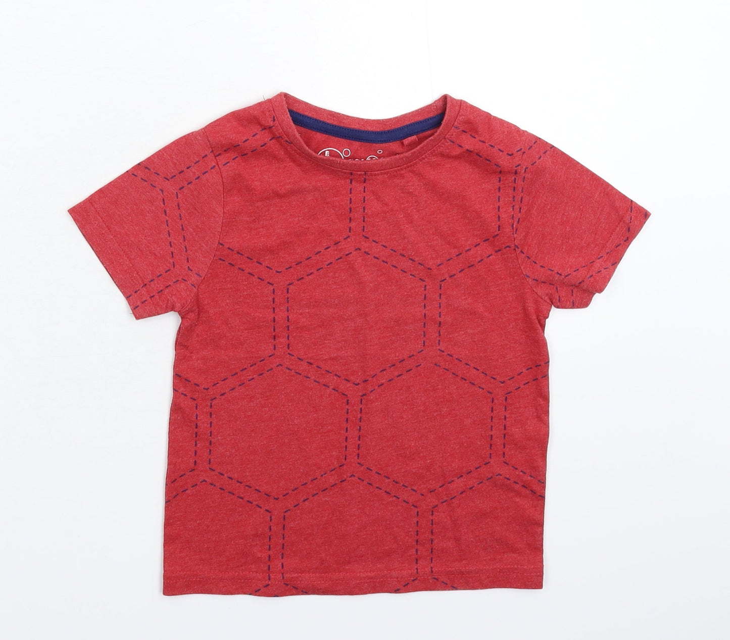 Hullabaloo Boys Red   Basic T-Shirt Size 5 Years