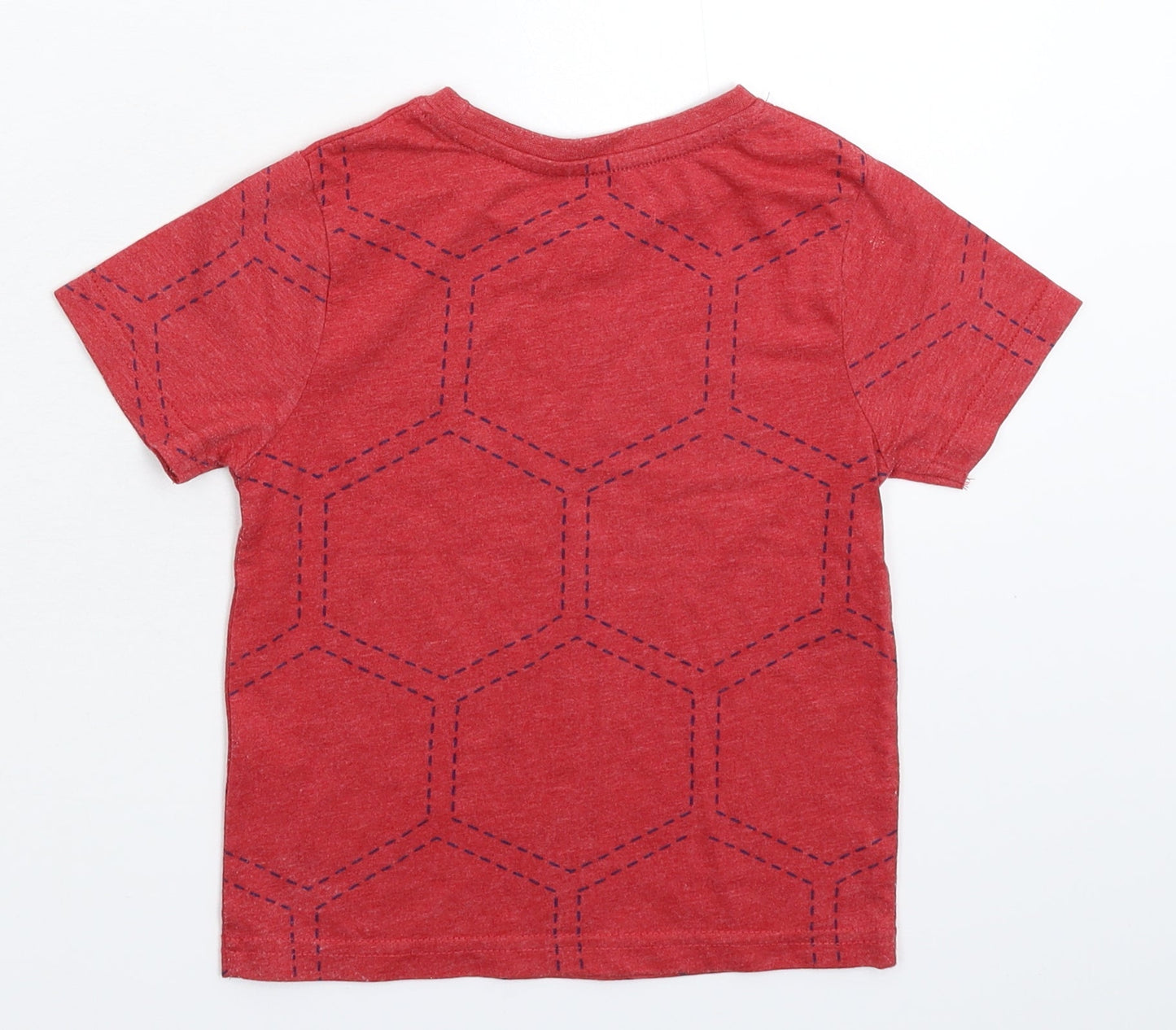 Hullabaloo Boys Red   Basic T-Shirt Size 5 Years