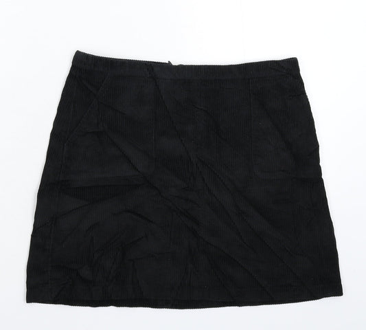 New Look Girls Black  Corduroy Mini Skirt Size 13 Years
