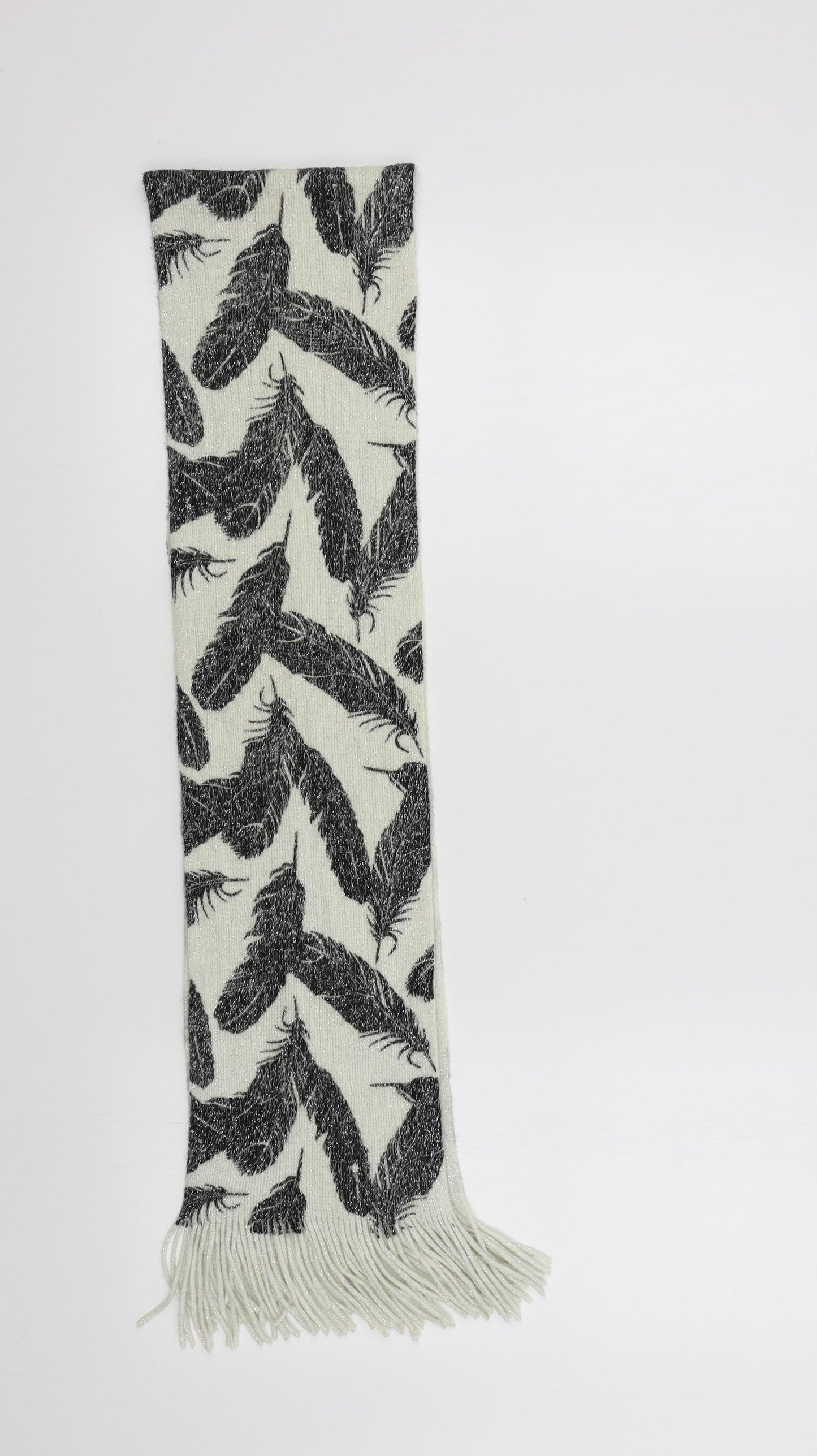 Preworn Womens White Geometric   Scarf