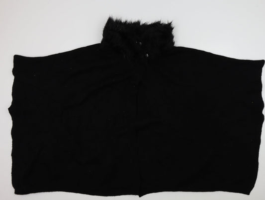 M&S Womens Black   Wrap Jumper One Size