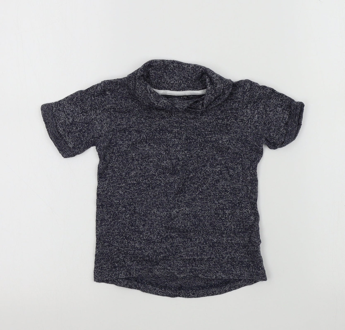 NEXT Girls Blue Colourblock  Basic T-Shirt Size 12-18 Months