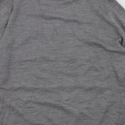 Preloved George Mens Grey   Pullover Jumper Size L  - t-shirt neck - Label
