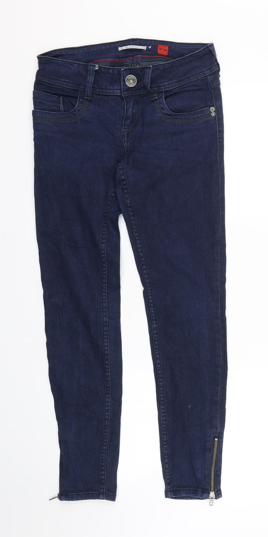 QS Womens Blue  Denim Skinny Jeans Size 34 L27 in