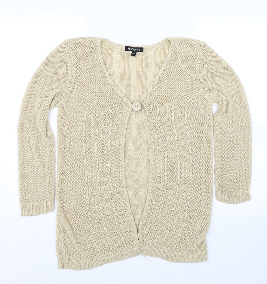 Originals Womens Beige  Knit Cardigan Jumper Size 12