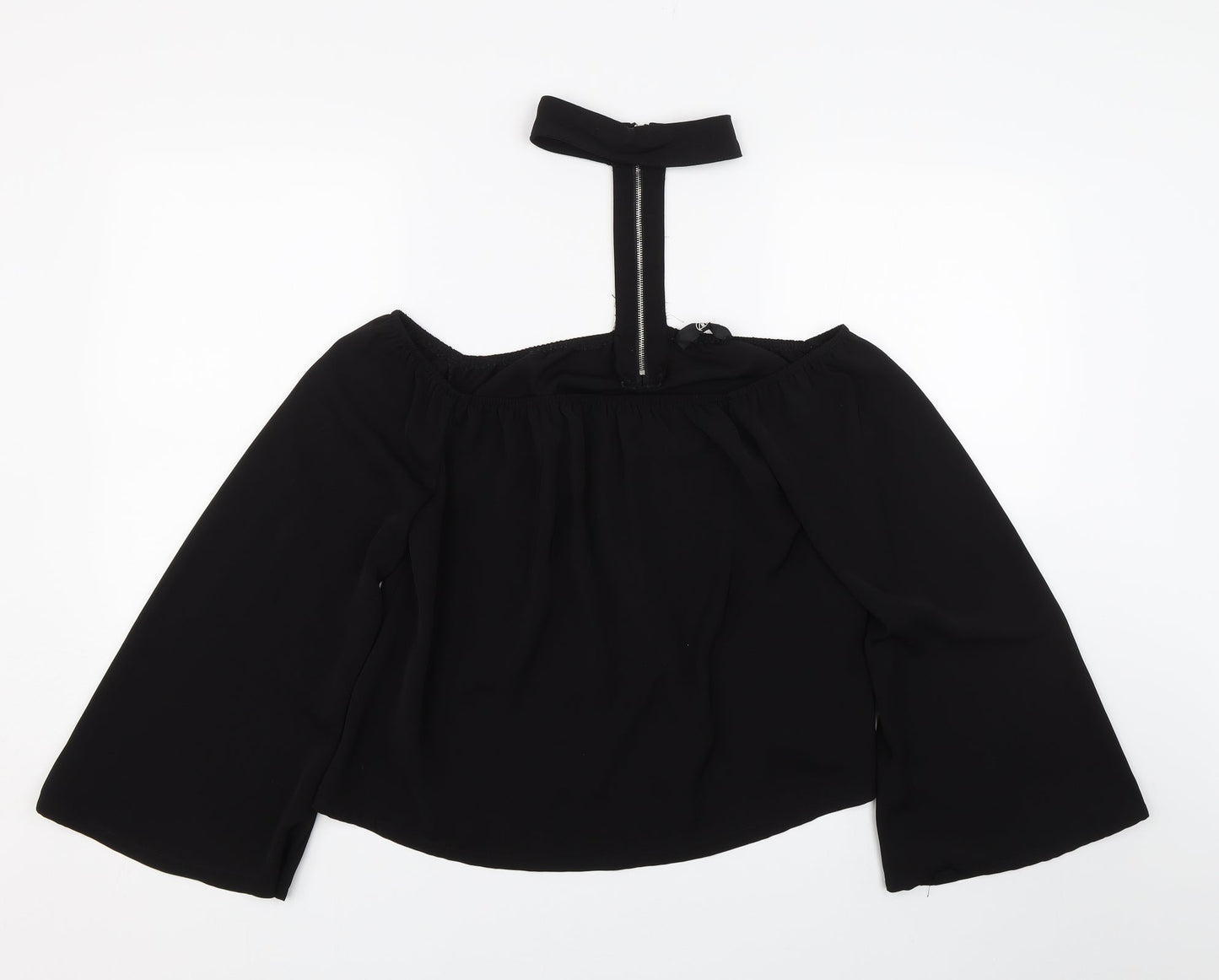 Missguided Womens Black   Cropped T-Shirt Size 10