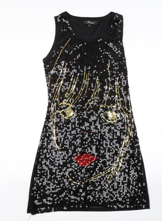 Hoowen Womens Black   Tank Dress  Size 10