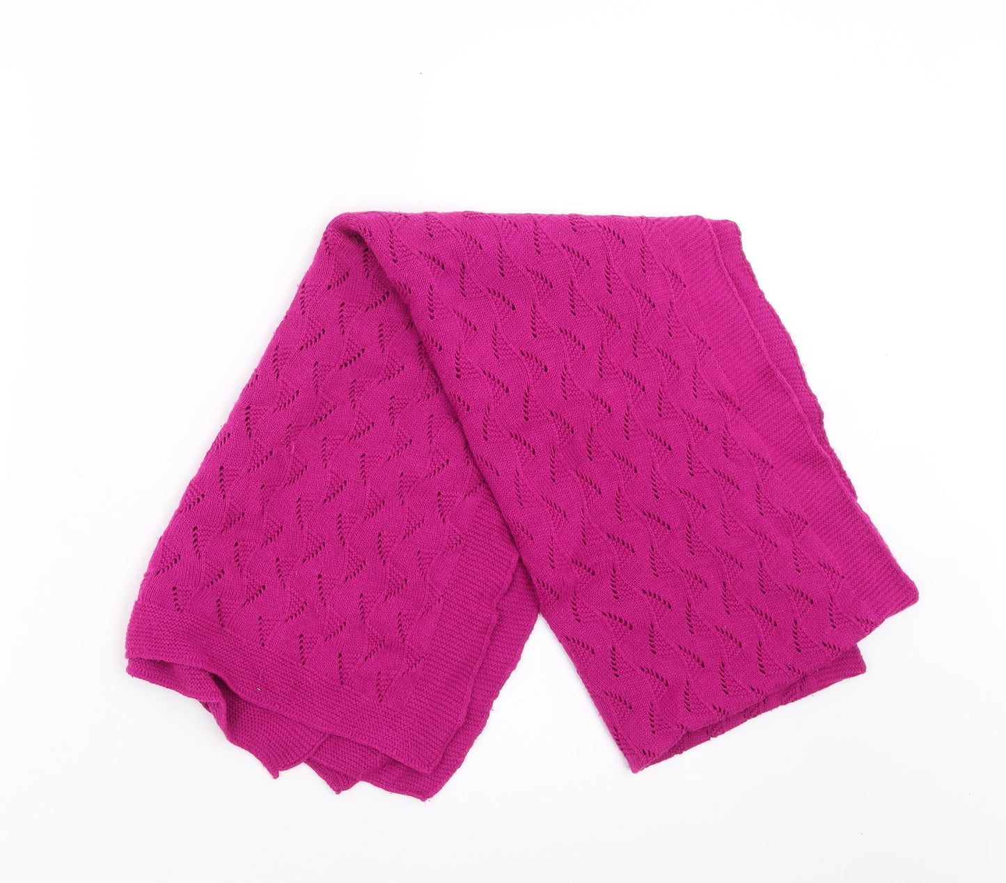 Preworn Womens Purple Geometric   Scarf
