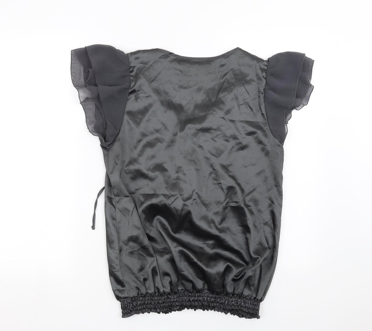 Marina Kaneva Womens Grey   Basic Blouse Size 8