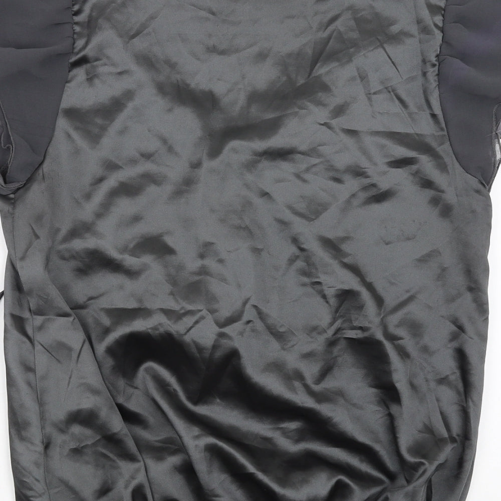 Marina Kaneva Womens Grey   Basic Blouse Size 8