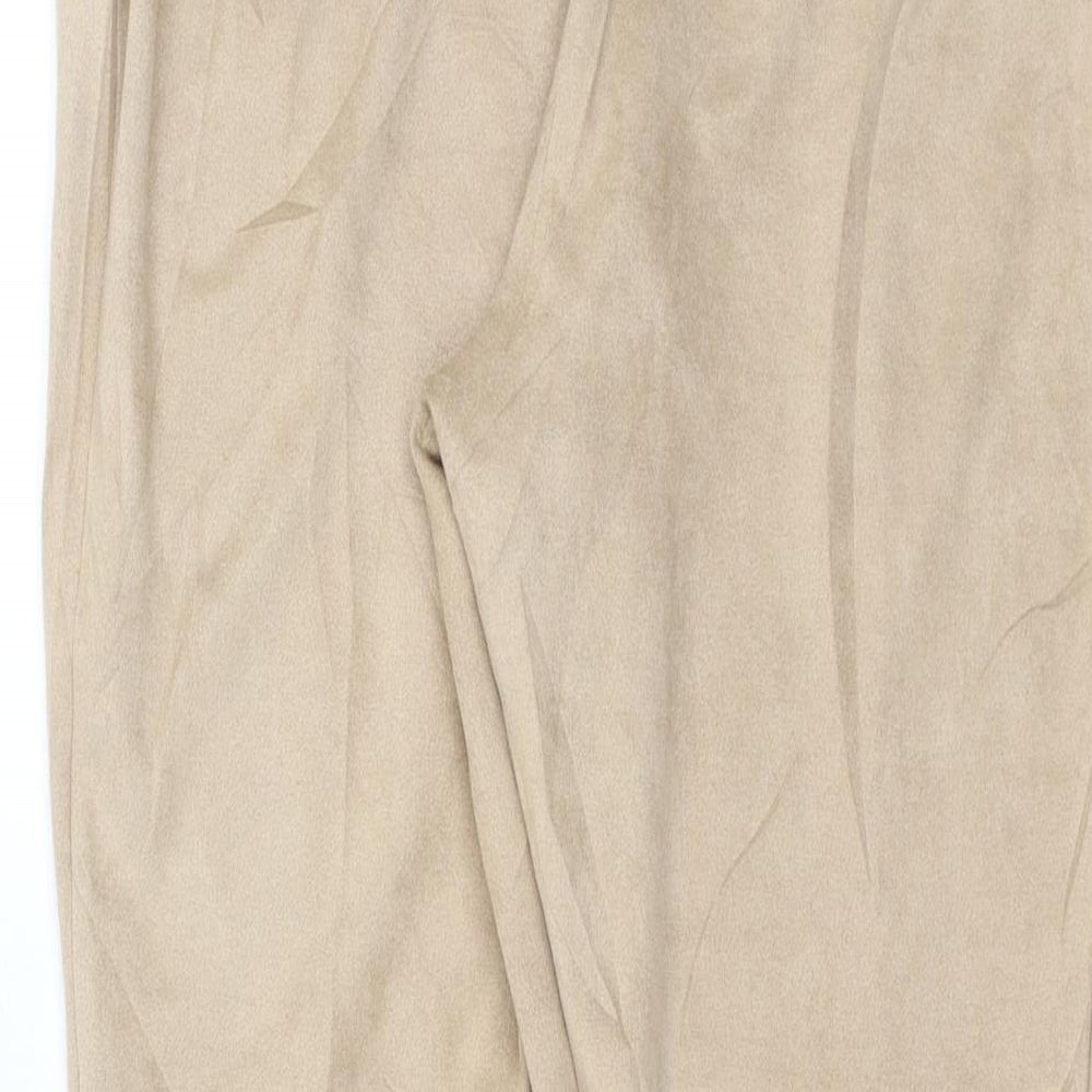 Missguided Womens Beige   Trousers  Size 14 L27 in