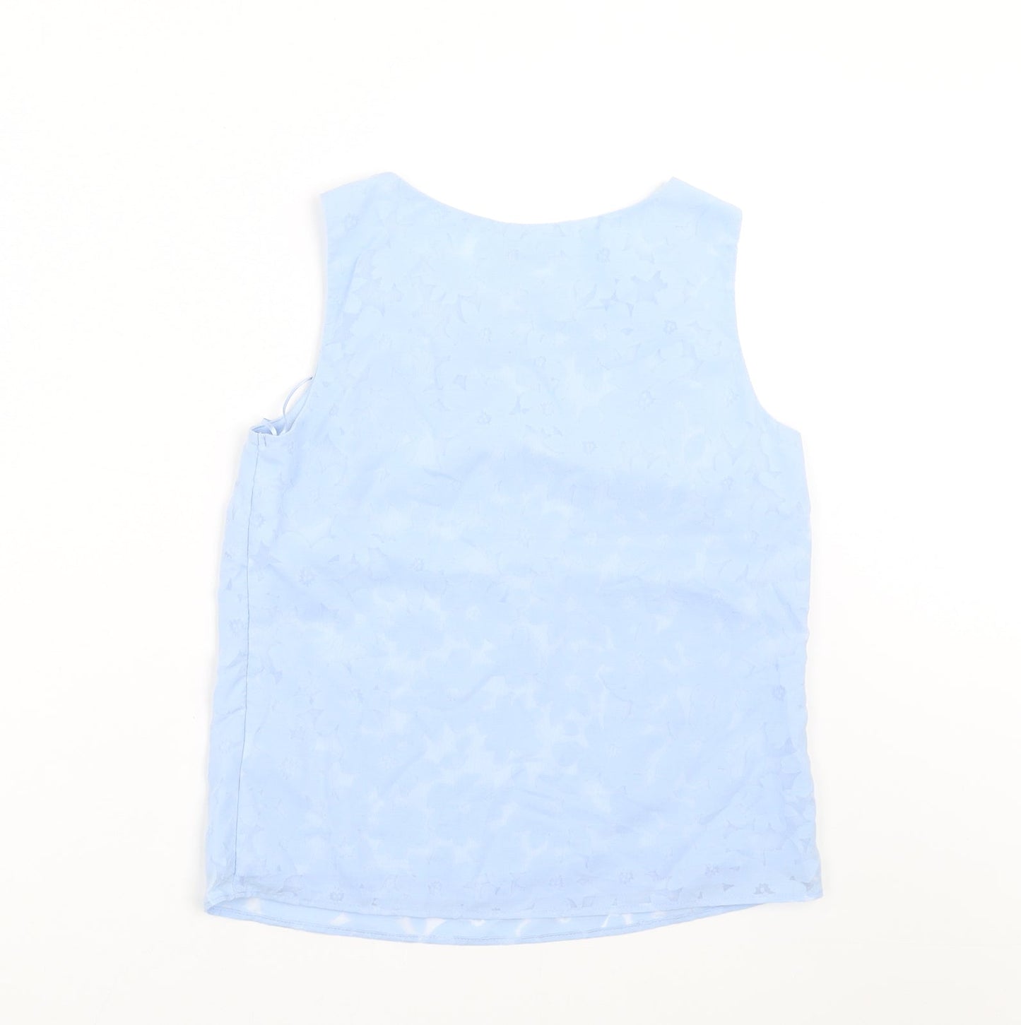 F&F Womens Blue Floral  Basic Blouse Size 6