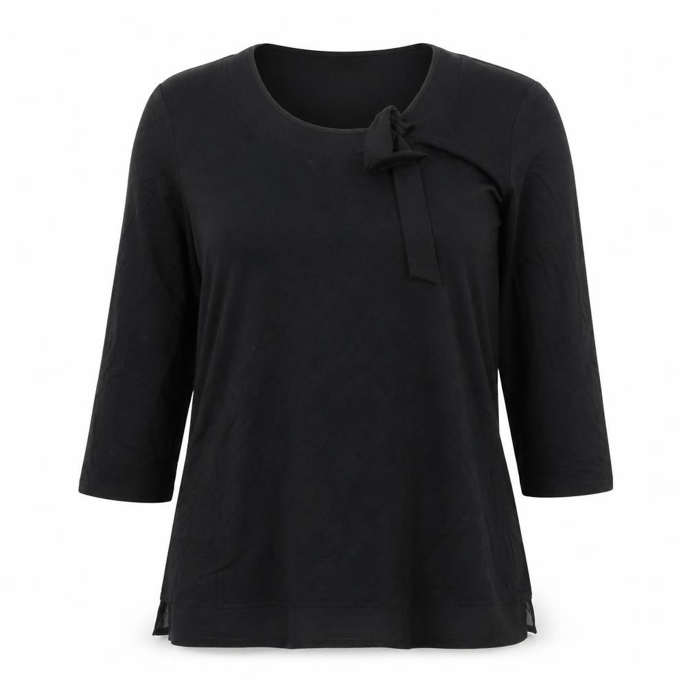 Barbara Lebek Womens Black   Basic T-Shirt Size 10