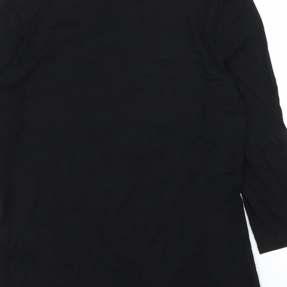 Barbara Lebek Womens Black   Basic T-Shirt Size 10