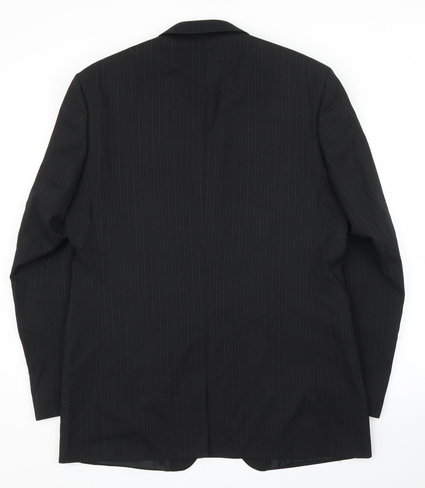 Pinsrtripe Mens Black Striped  Jacket Suit Jacket Size 44