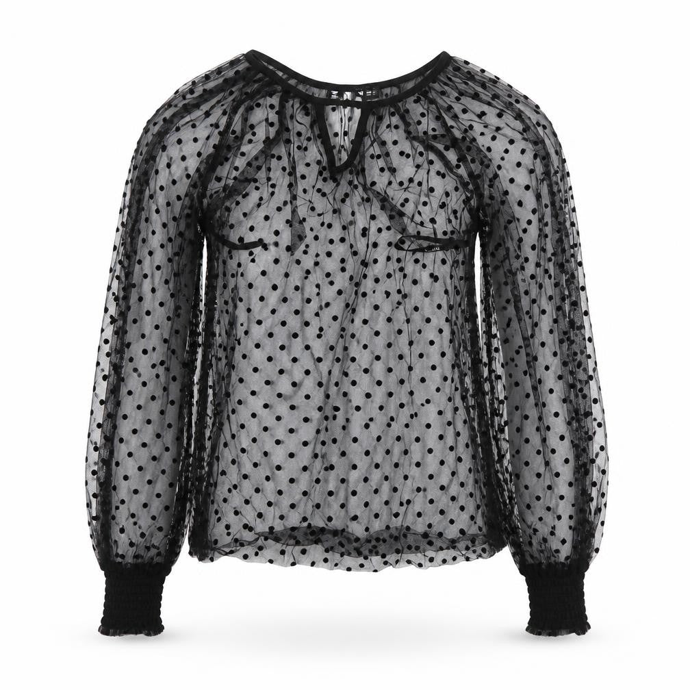 SheIn Womens Clear Polka Dot  Basic Blouse Size XS