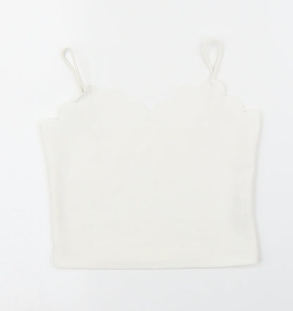 Additional front view of SHEIN girls’ white camisole blouse, size 7, years