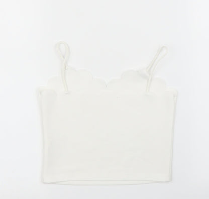 Back view of SHEIN girls’ white camisole blouse, size 7, years