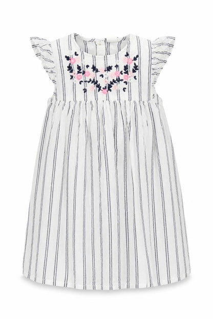 H&M Girls White Striped  A-Line  Size 4 Years