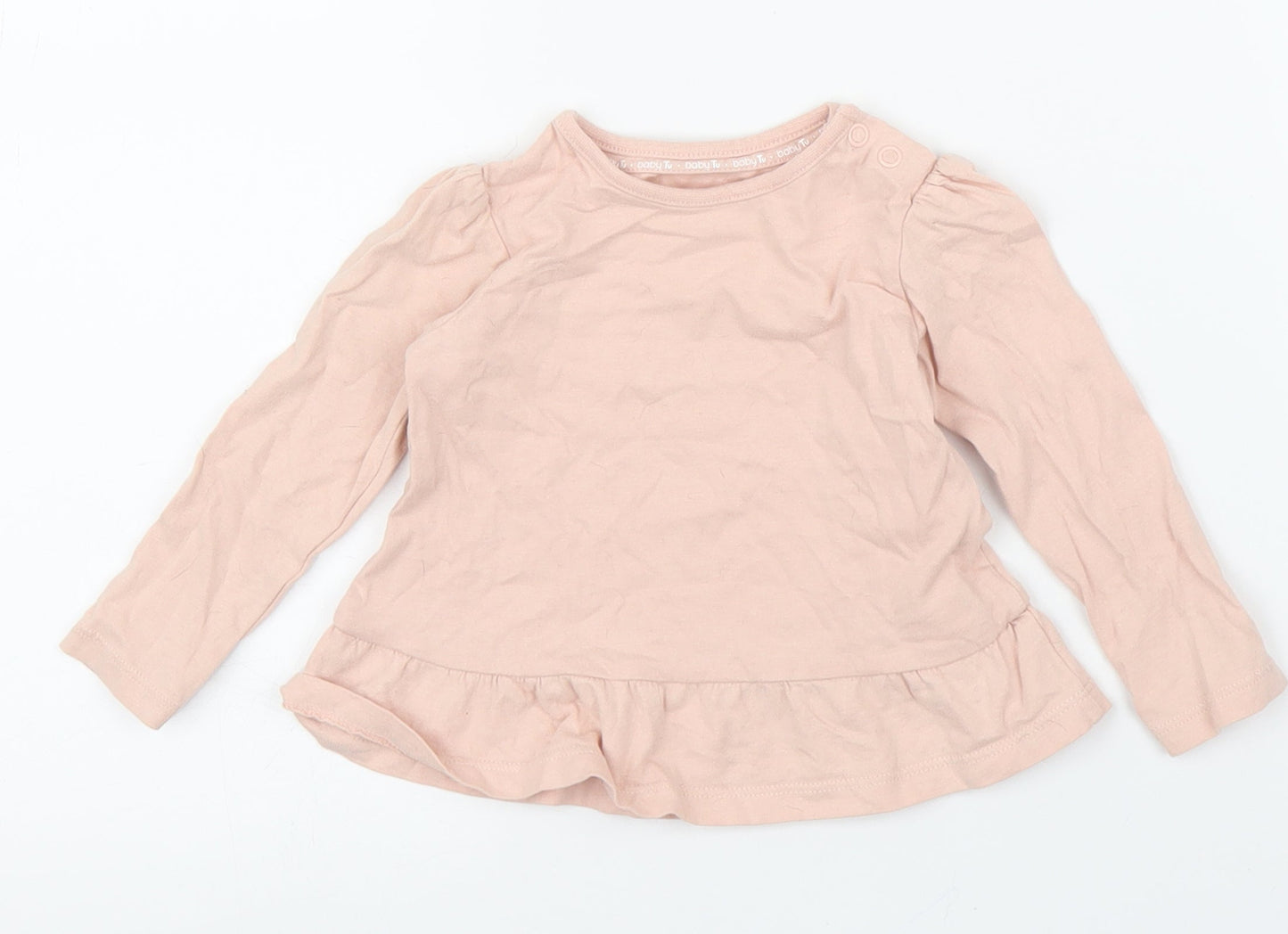 TU Girls Pink   Basic T-Shirt Size 6-9 Months