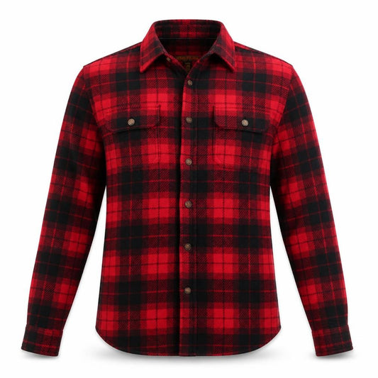 Prince and Fox Mens Red Plaid   Button-Up Size S