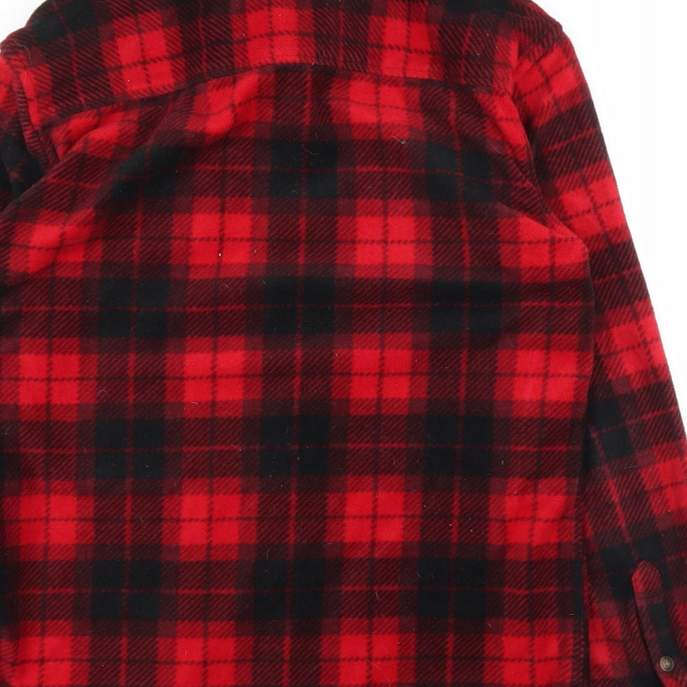Prince and Fox Mens Red Plaid   Button-Up Size S