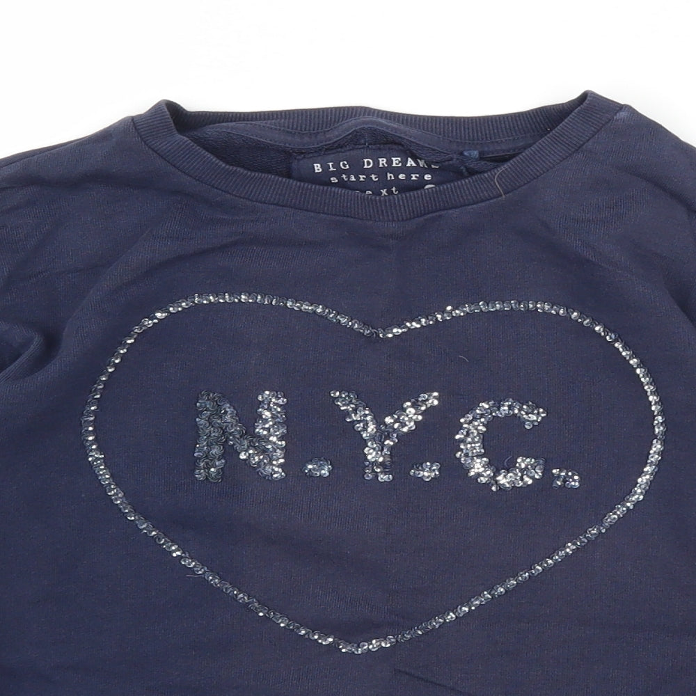 NEXT Girls Blue   Pullover Jumper Size 7 Years