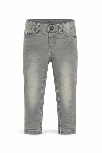 Front view of denim co girls’ grey skinny jeans, size 2, years