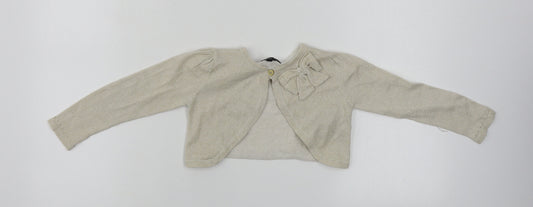 Marks and Spencer  Girls Beige   Wrap Jumper Size 4-5 Years