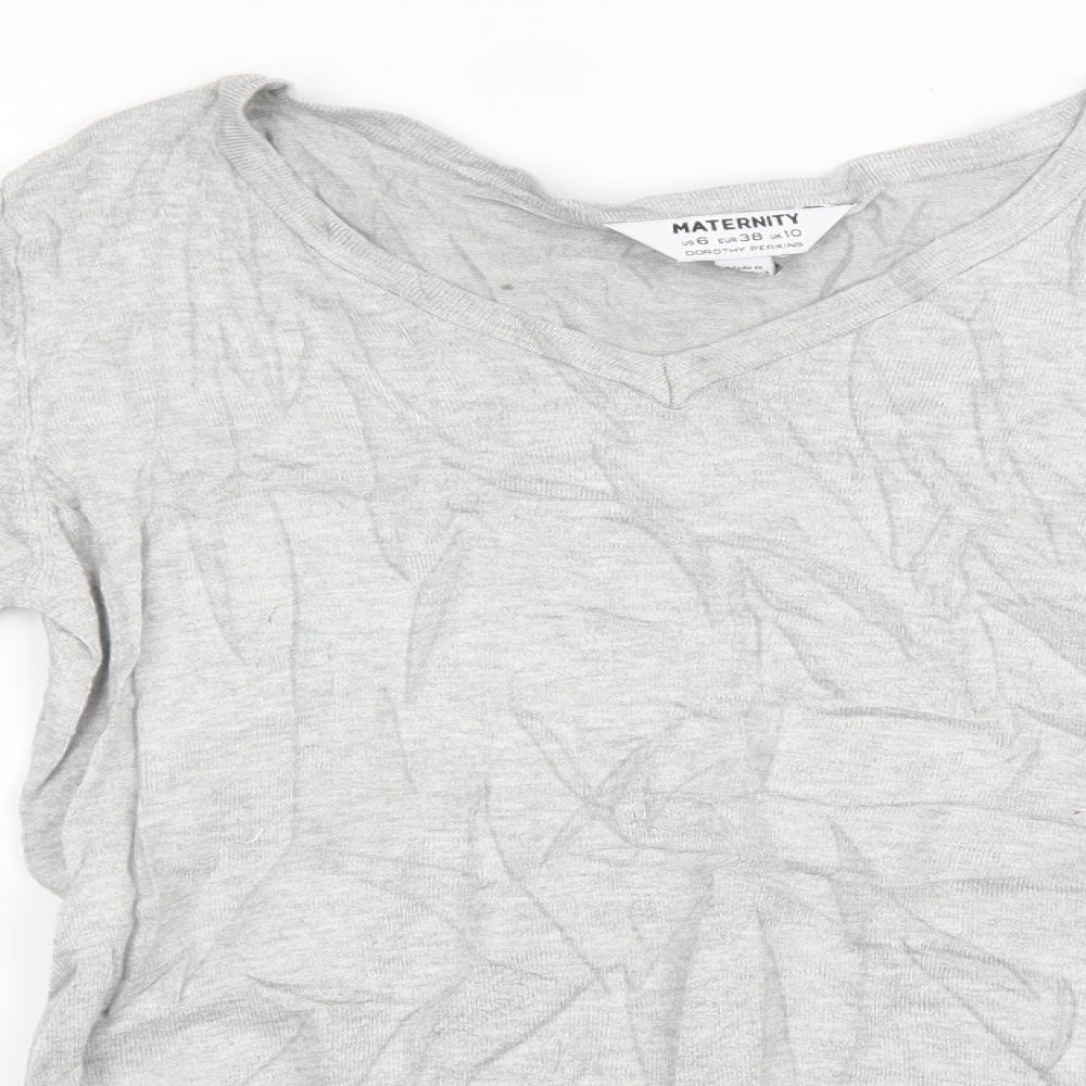 Dorothy Perkins Womens Grey  Knit Pullover Sweatshirt Size 10