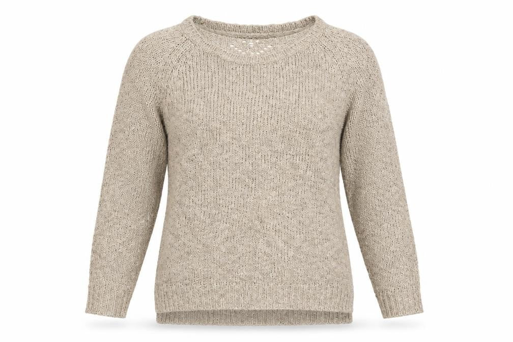 F&F Womens Beige  Knit Pullover Sweatshirt Size 6