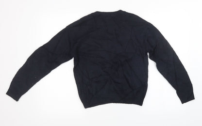Preloved NEXT Girls Black  Knit Pullover Sweatshirt Size 12 Years - Back