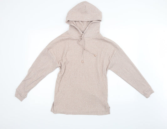 F&F Womens Pink  Knit Pullover Hoodie Size XS
