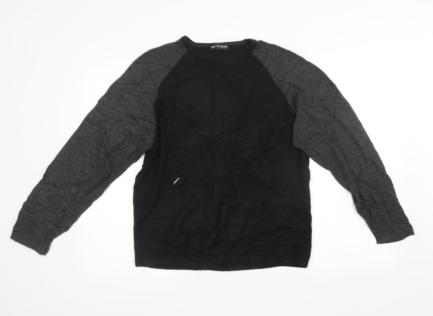Marks and Spencer Mens Black  Knit Pullover Sweatshirt Size M