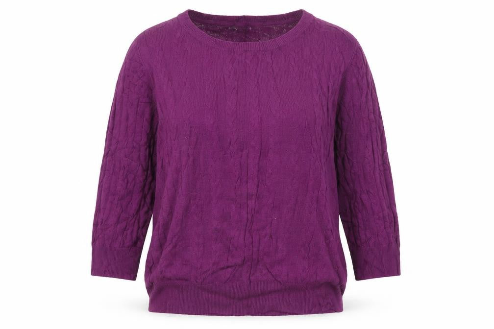 H&M Womens Purple  Knit Pullover Sweatshirt Size S