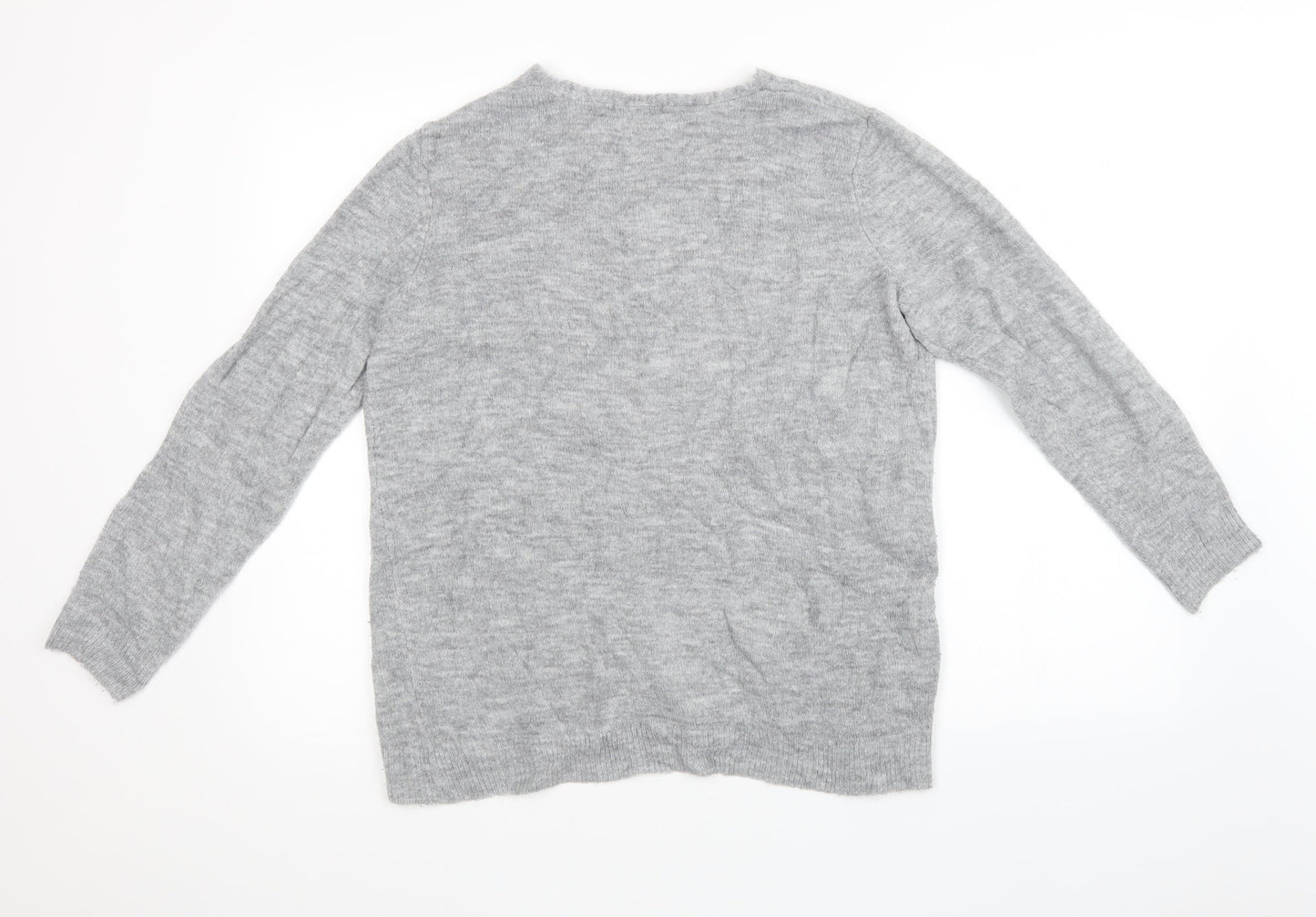 Sainsburys Womens Grey  Knit Pullover Sweatshirt Size 16