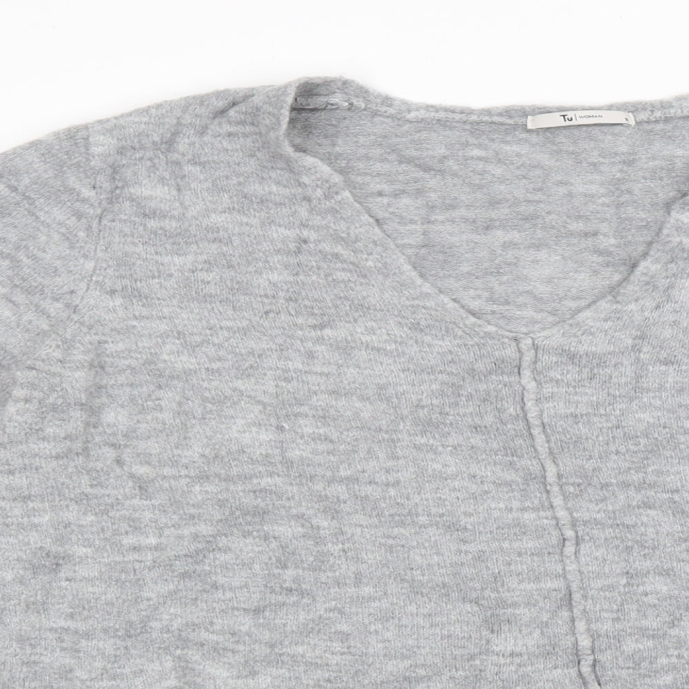 Sainsburys Womens Grey  Knit Pullover Sweatshirt Size 16