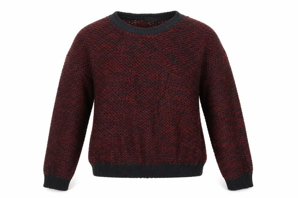 Golddigga Womens Red  Knit Pullover Sweatshirt Size 8