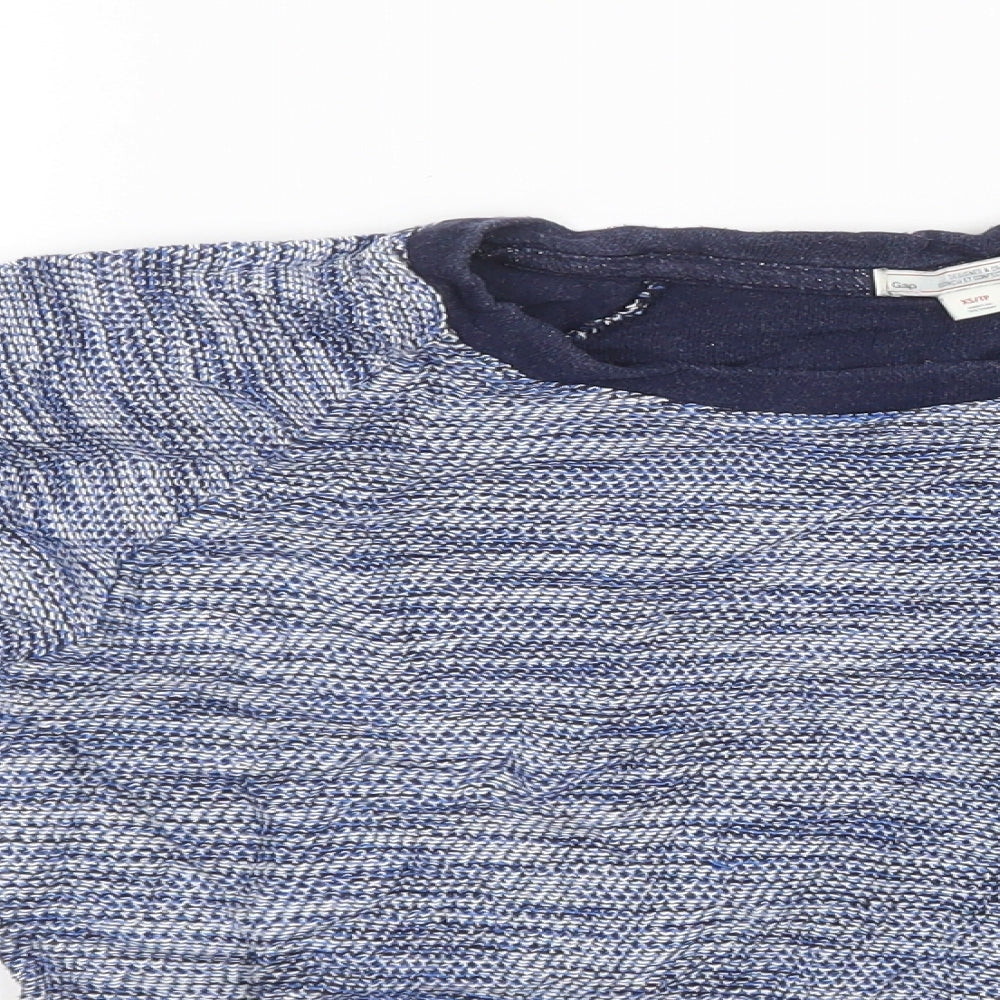 Gap Mens Blue  Knit Pullover Sweatshirt Size XS