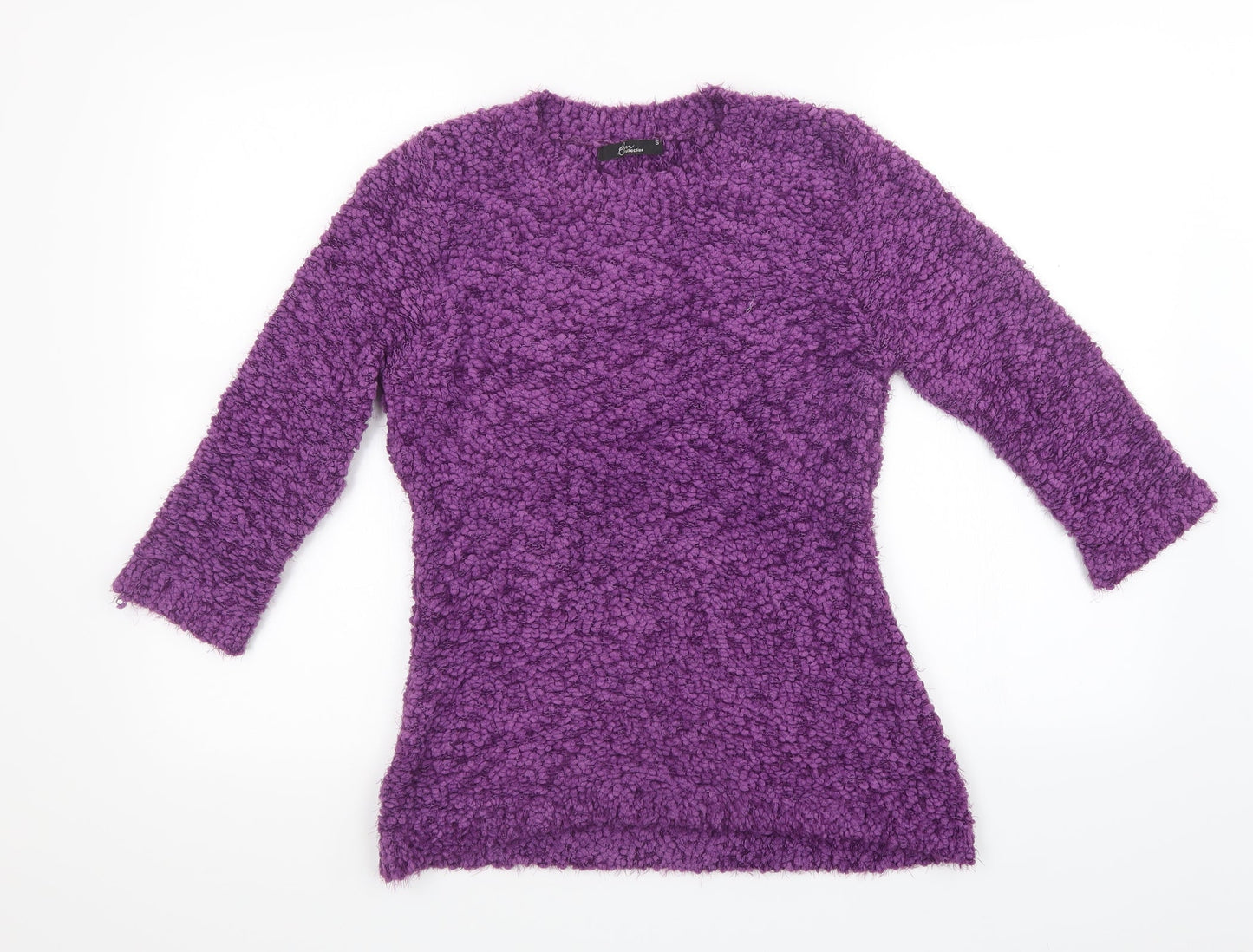 bm Collection Womens Purple  Knit Pullover Sweatshirt Size S