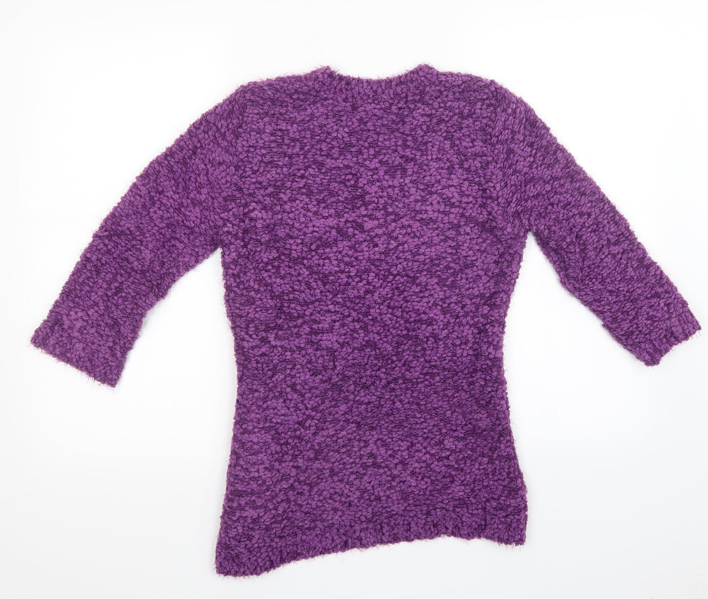 bm Collection Womens Purple  Knit Pullover Sweatshirt Size S