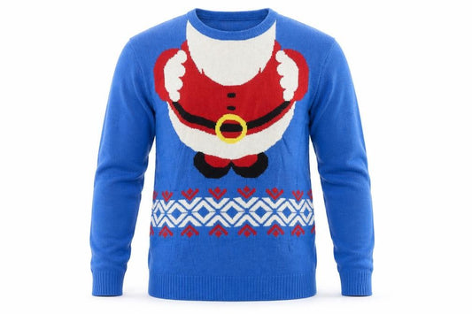 Preworn Mens Blue  Knit Pullover Sweatshirt Size M  - christmas